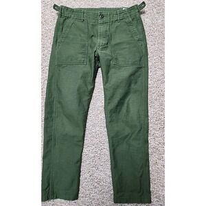 orSlow ARMY Fatigue Pants Olive Green Made in Japan US Small Short 31x27